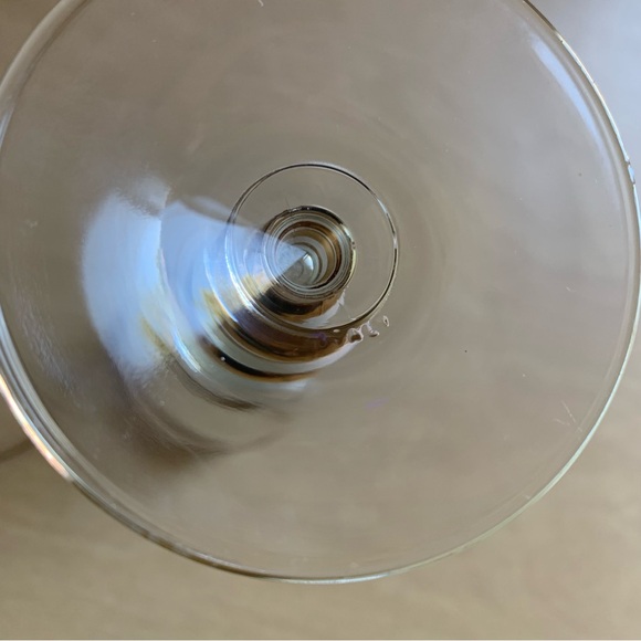 Fluted Champagne Glasses Italy Gold Trim Bulbous Stem - Set of 2 - Picture 8 of 12